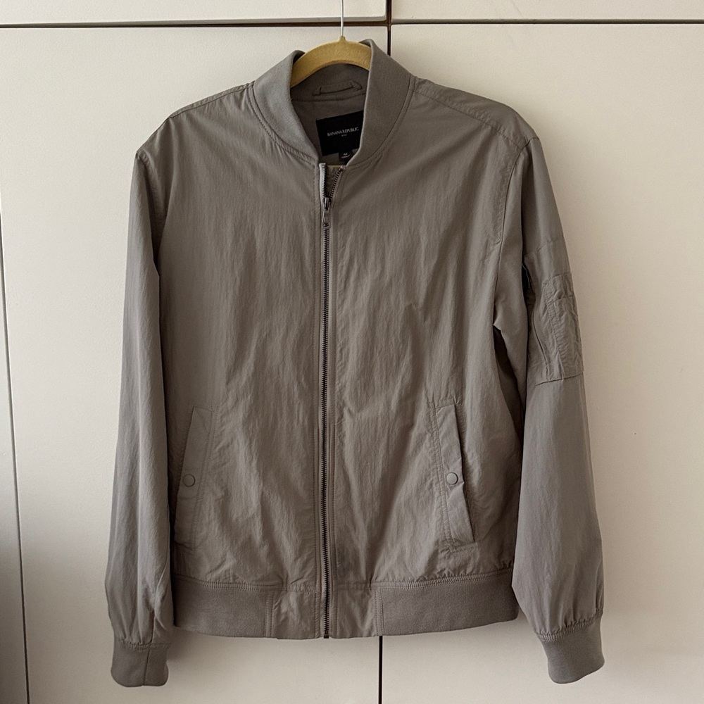 Men's Olive Bomber Jacket - Banana Republic Factory - M